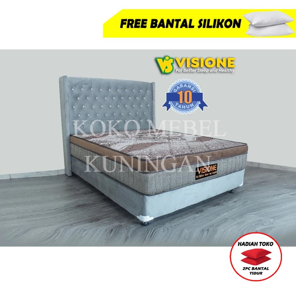 (BONUS BANTAL) Springbed minimalis visione springbed SIDNEY garansi resmi 10 Tahun Matras Mundi KUNI