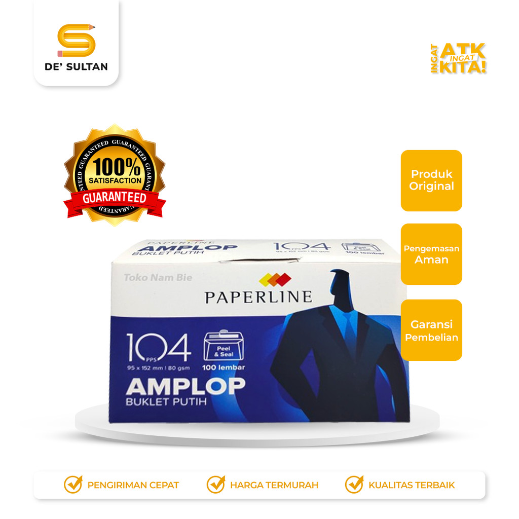 

PAPERLINE AMPLOP PUTIH NO.104 (1PACK)