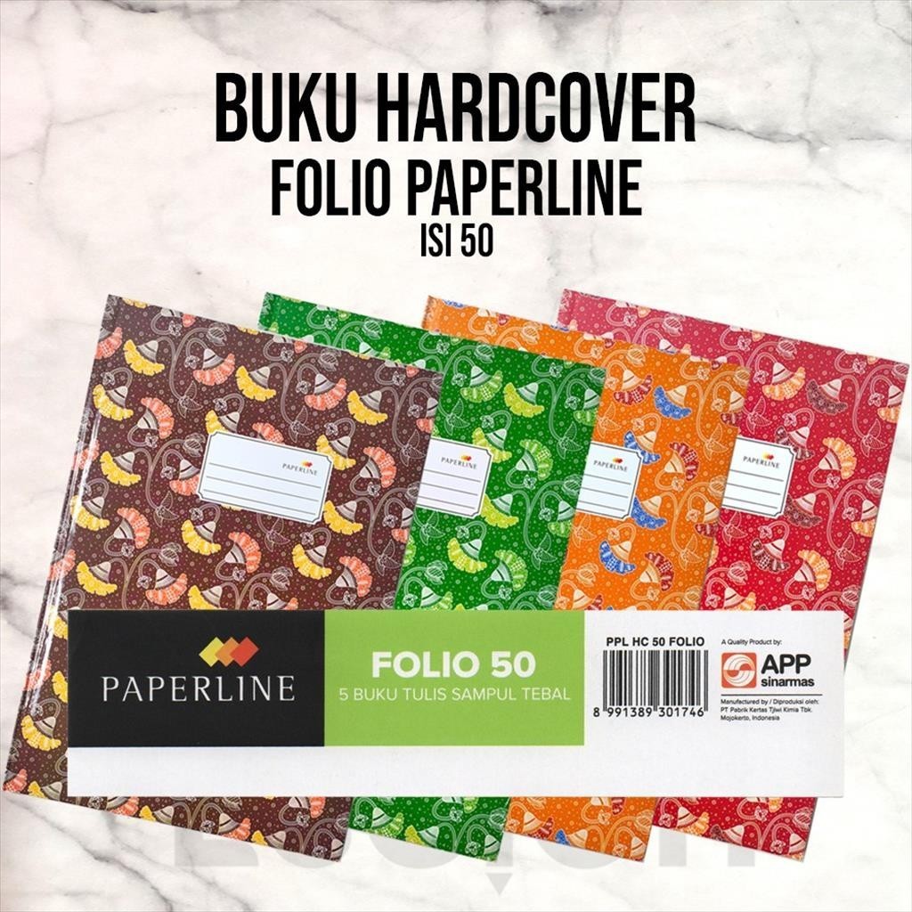 

[ES.JKT] Buku Tulis Hardcover Folio paperline / Paperline 50lembar