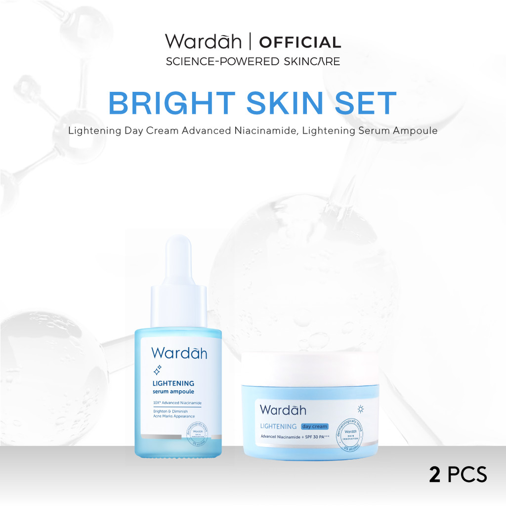 WARDAH [2 pcs] Paket Skincare Advanced Solusi Masalah Kulit All Series - Moisturizer Day Cream Serum