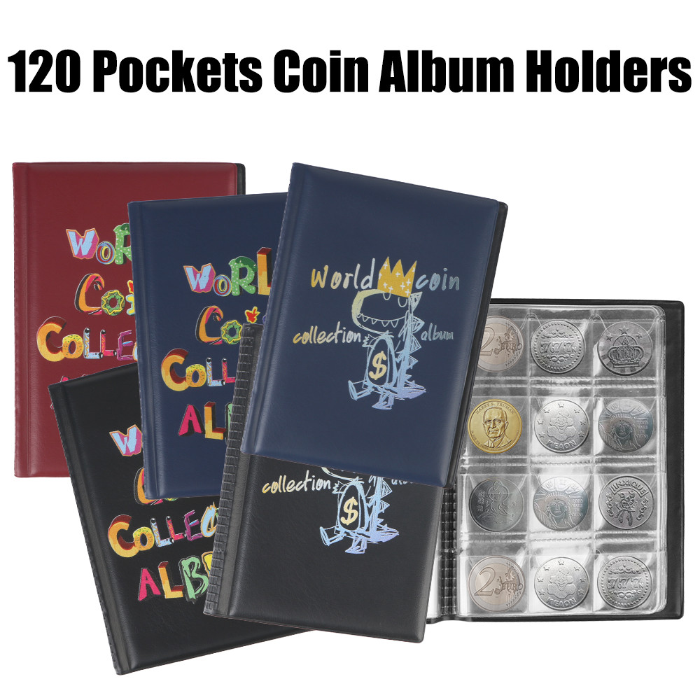 

Coin Holder Albums Mini Penny Coin Storage Bag Collecting Money Organizer 120 Pockets Coins Collector Coin Album Book