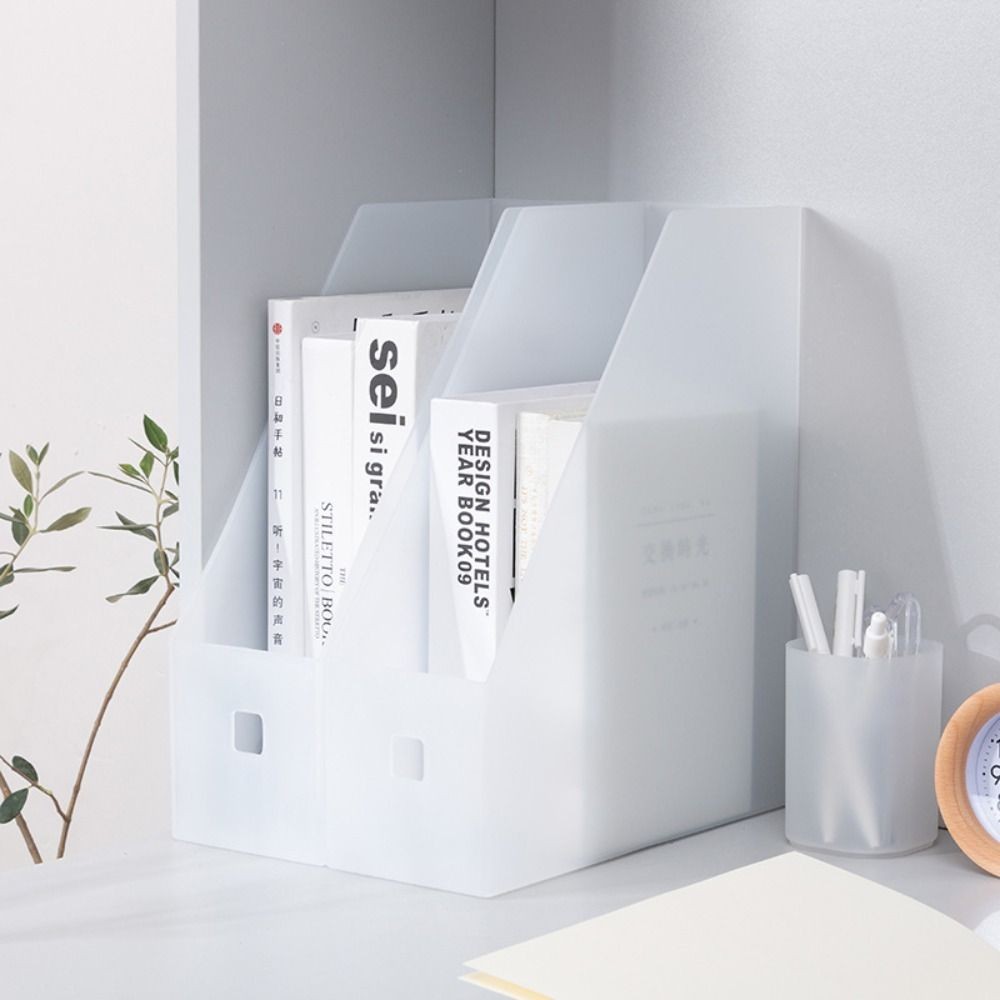 

Desktop File Folder Book Magazine Holder Desk Document Paper Vertical Storage Organizer Stand Shelf Rack