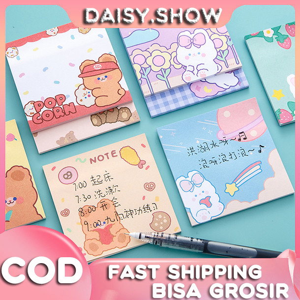 

Sticky Note 3 in 1 Memopad Lucu Cartoon Message Memo Notes Lucu Catatan Tempel Berwarna-warni
