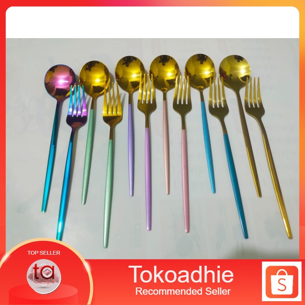 SUS 304 sendok Korea /garpu Korea/sendok/garpu/sendok makan/ sendok/sendok makan - Tokoadhie