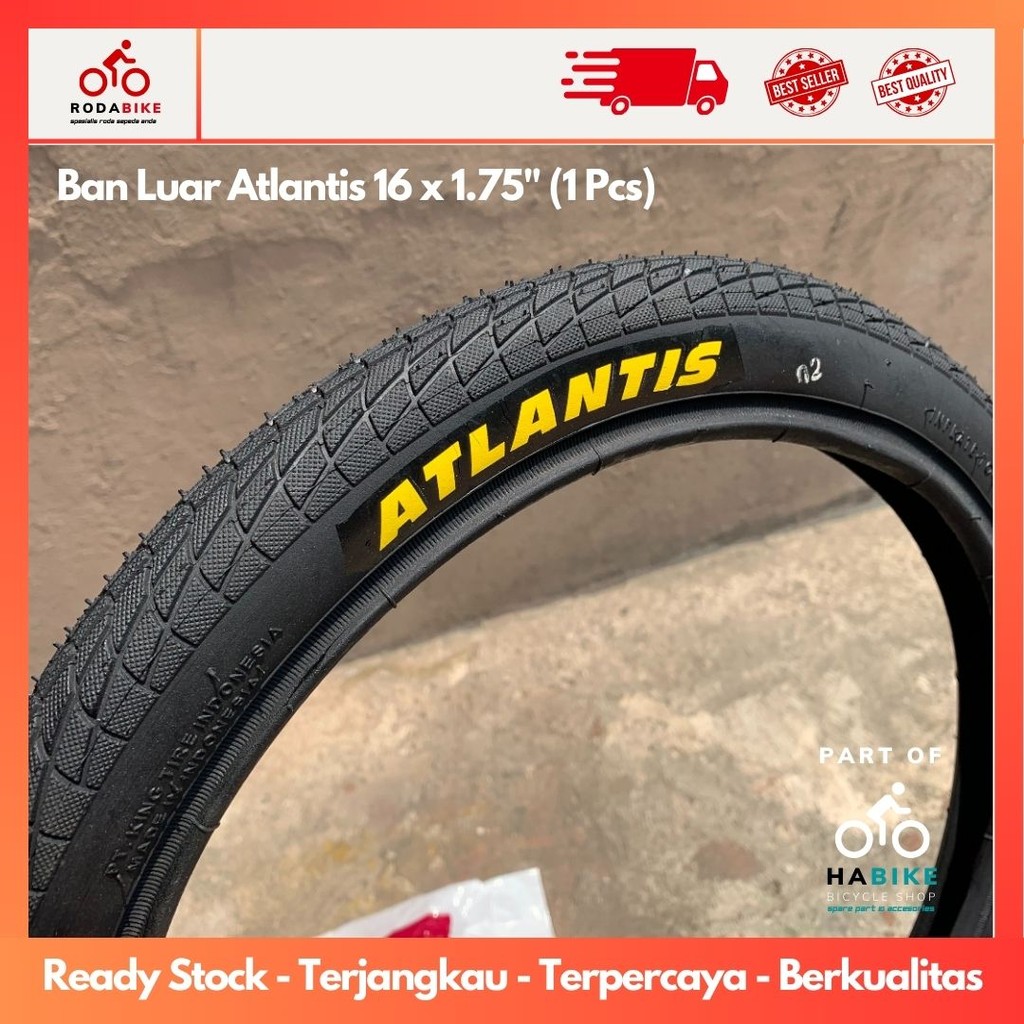 Ban Luar Sepeda 16x1.75 (47-305) Atlantis Mini Kingland Untuk Sepeda Anak Ukuran 16" Bisa Set Dengan