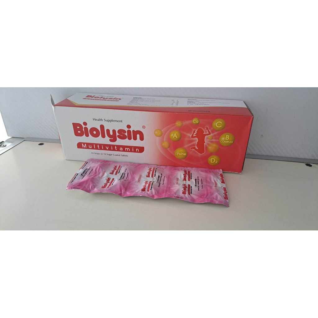 Biolysin Biolisin 10 Tablet multivitamin suplemen kesehatan anak dewasa