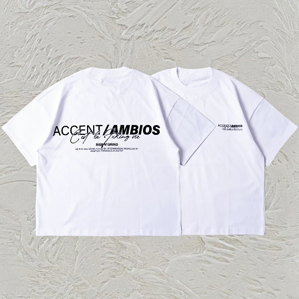 AccentAmbios - Essentials 16s Boxy Crop Tshirt Heavyweight 225gsm AccentAmbios White
