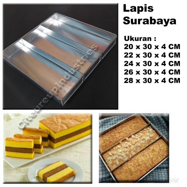 ✨NEW✨ -Loyang Lapis Surabaya / Loyang Sekat 3 - 22 x 30 x 4