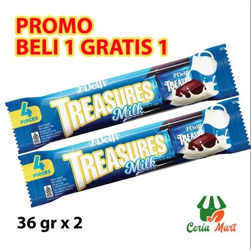 

Delfi Treasures Milk 36 gr Coklat Susu