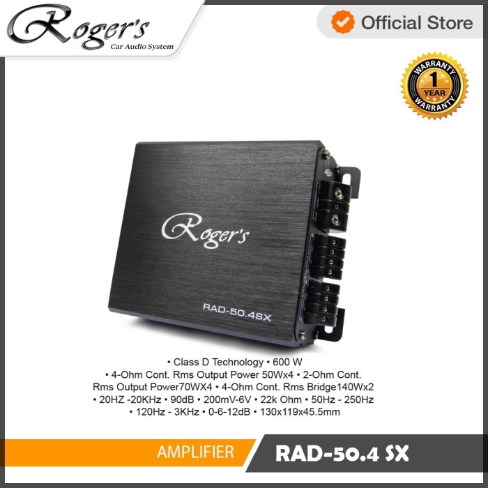 GROSIR Rogers Mini Amplifier 4-Channel Teknologi Class D Fullrange