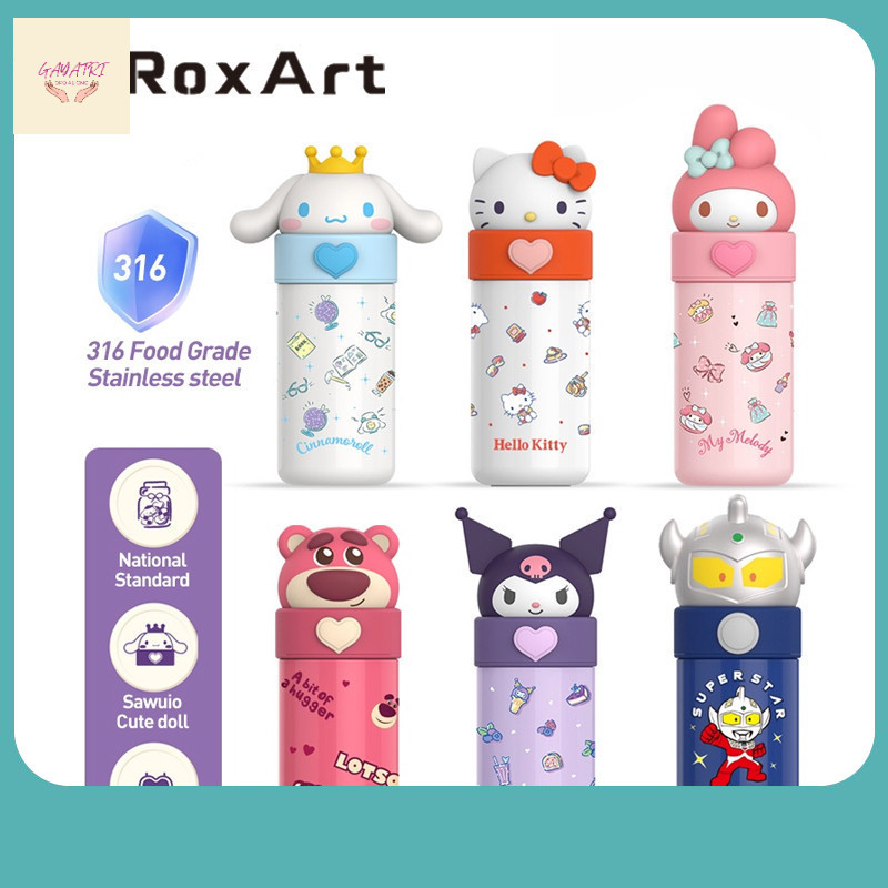 Termos Terkini / RoxArt Botol Minum Termos 350ML Lucu Stainless Steel Cup Kawaii Anime Lucu Unik Had