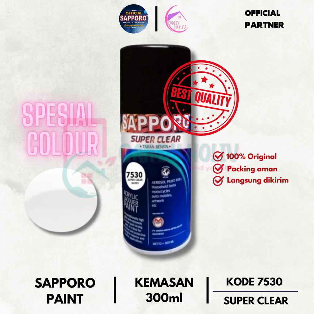 

7530 SUPER CLEAR GLOSS SAPPORO STANDAR 300ml Cat Semprot Pylok Pilok