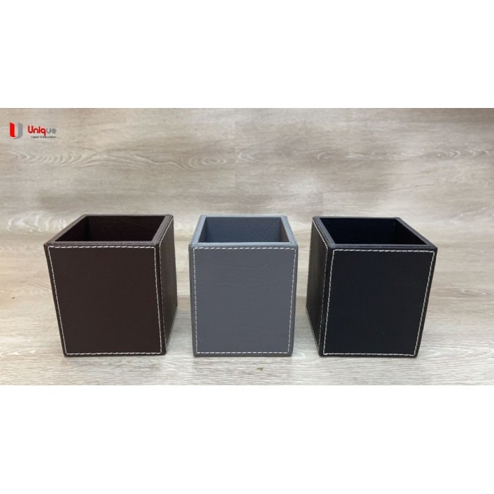 

[Promo] Tempat Wadah Alat Tulis Pena Pensil/Tempat Sisir Minimalis Bahan kulit - Hitam