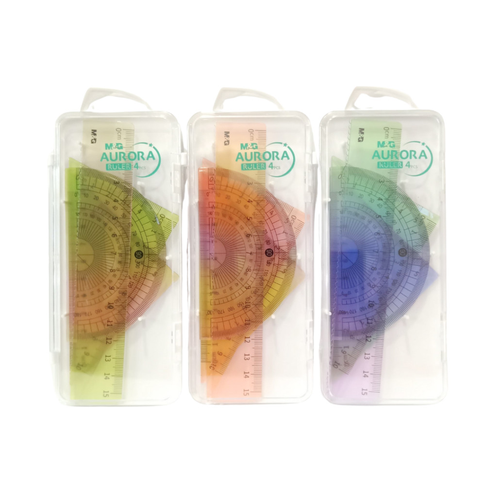 

Aurora Ruler 4 Pcs M&G #ARL960AN Set Penggaris Isi 4 Pcs Warna Aurora Penggaris Alat Ukur- SHSNP