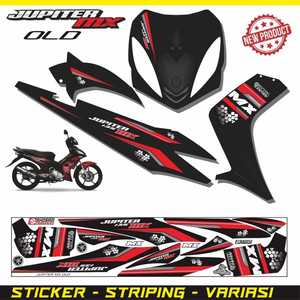 striping JUPITER MX OLD / STIKER VARIASI JUPITER MX LAMA STICKER VARIASI LIS MOTOR