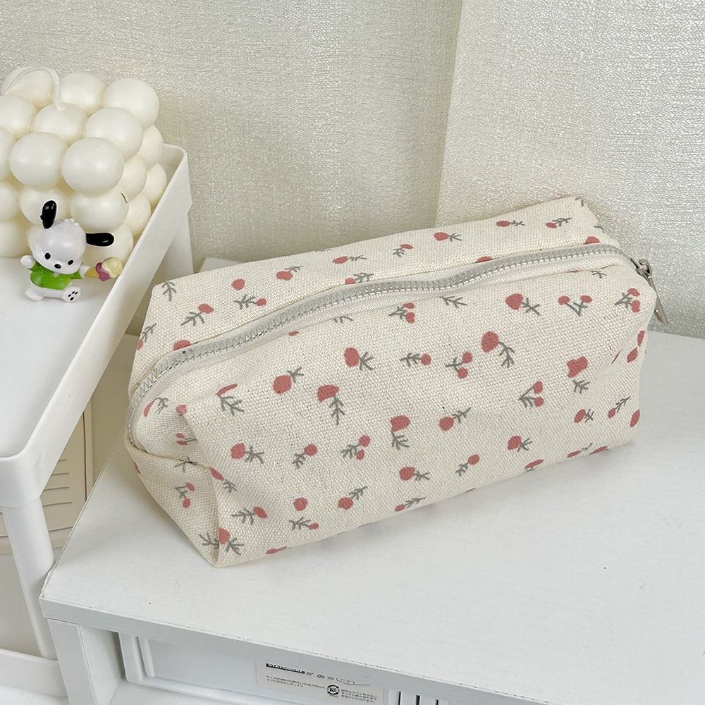 

INS Floral Pen Bag Student Cartoon Cute Stationery Bag Large Capacity Pencil Case Multifunctional Stationery Organizer