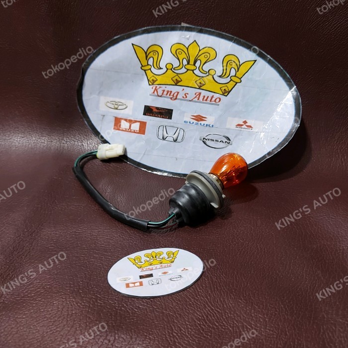 SOKET + BOHLAM LAMPU SEN PANTHER KOTAK 1992-2001 - PANTHER PICK UP ORI SPAREPART MOBIL