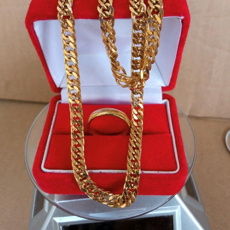 kalung rantai titanium 100%original/ kalung rantai cantik (bonus cincin cantik)