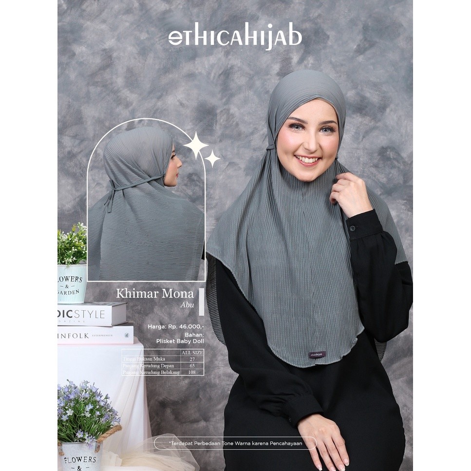 Ethica - Hijab Instant Maryam Full Plisket Khimar Mona