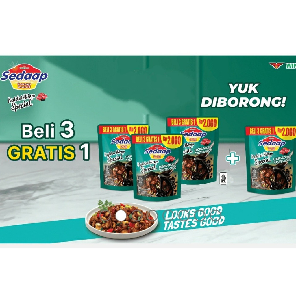 

Sedaap kecap manis kedelai hitam spesial 60ml pouch