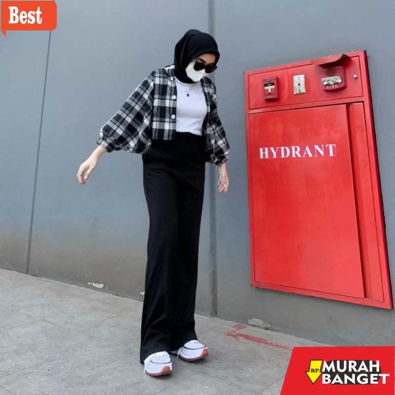 celana kulot wanita terbaru NEW CELANA KULOT JEANS PANJANG HAIGWAIST CEWEK//CELANA BAWAHAN HAIGWAIST