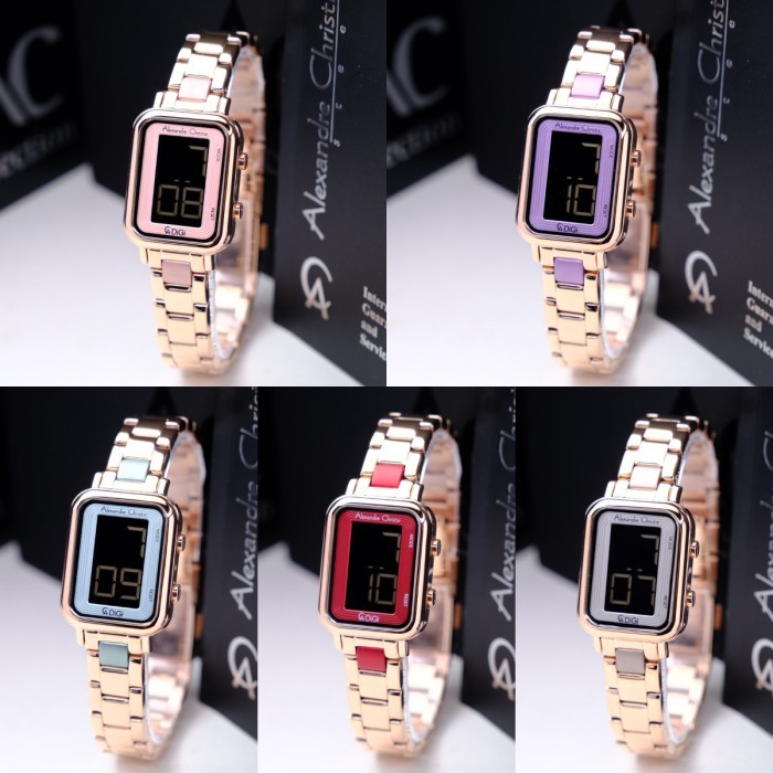 JAM TANGAN WANITA ALEXANDRE CHRISTIE AC 9401 / AC9401 RANTAI DIGITAL ORIGINAL