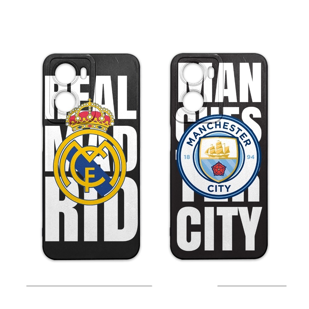 Casing Case  Vivo Y16 Motif Gambar Club Bola  Softcase Model Real Madrid Dan Man City Pro Camera