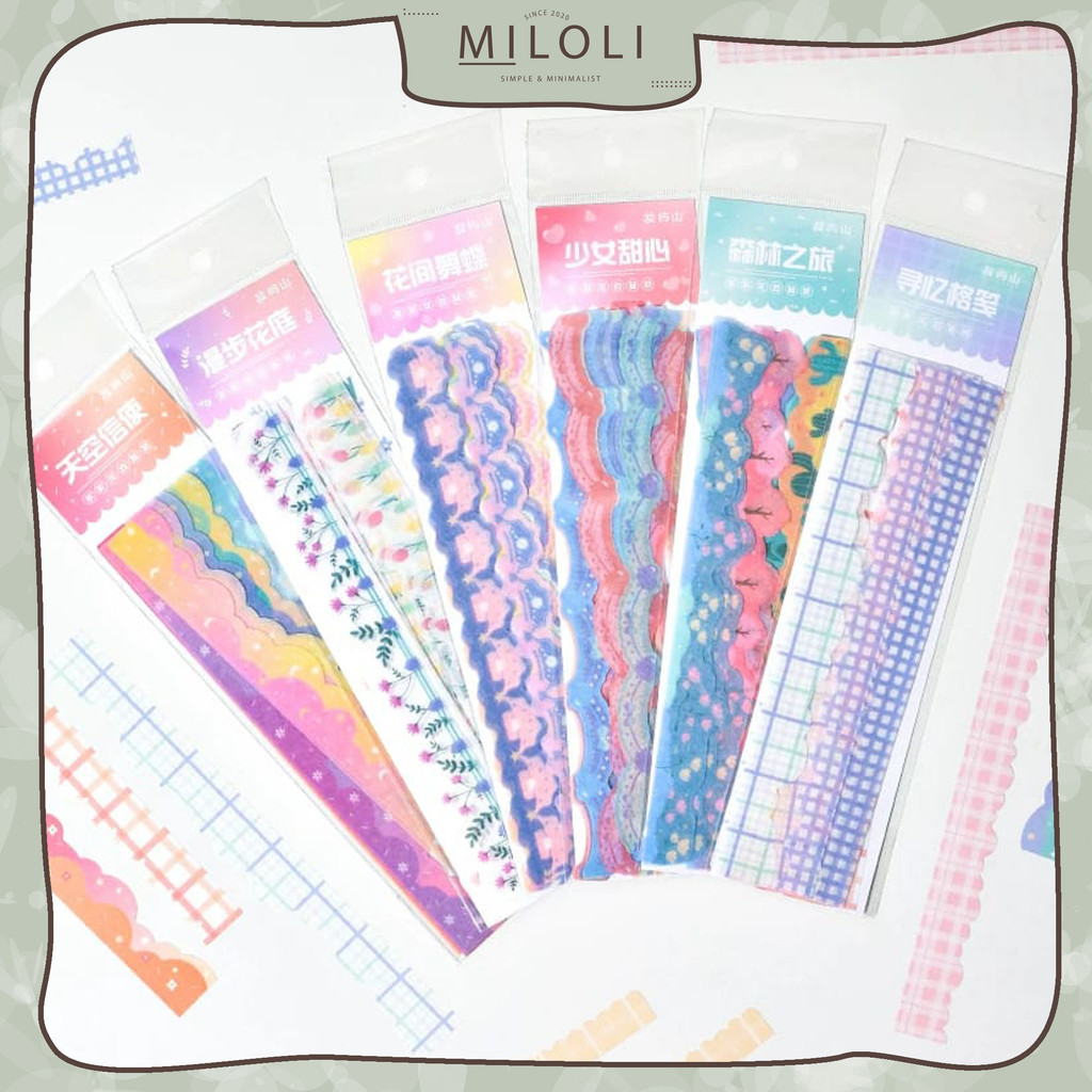 

[MILOLI] 20Pcs COLORFULL LACE STICKER DIY Diary Jurnal BUJO Planner Deco Stiker Hias - B0479