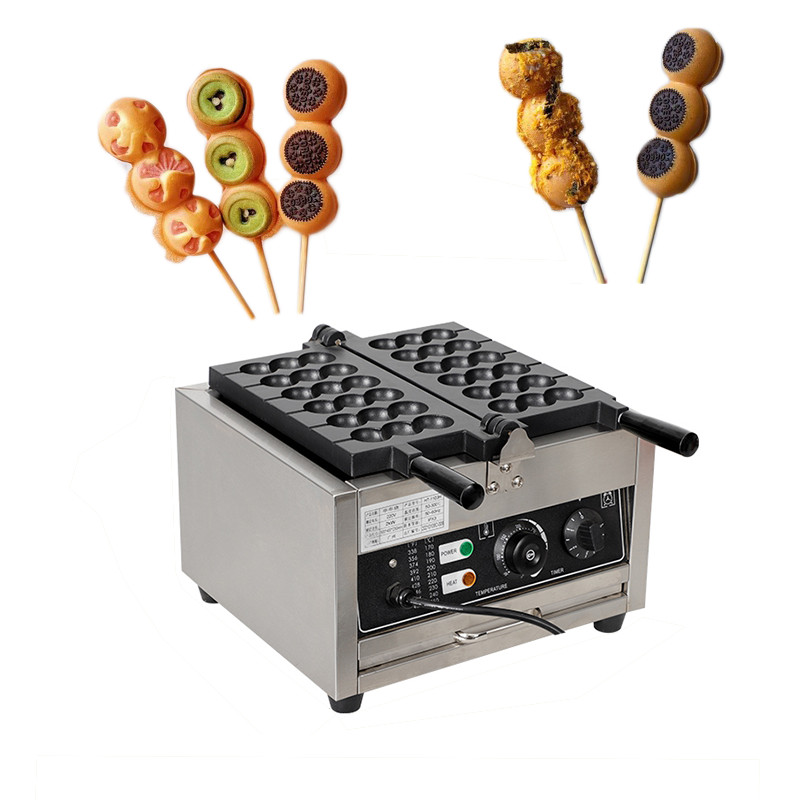 Electric Mini Waffle Maker Takoyaki Ball Taiyaki Bubble Skewer Waffle Stick Machine Takoyaki Octopus