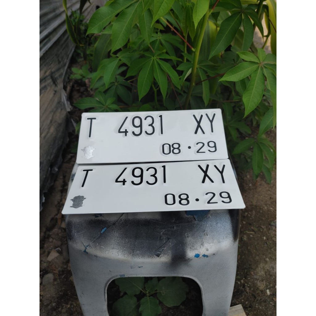 Bikin Plat Custom Motor Kecil Putih Free Custom