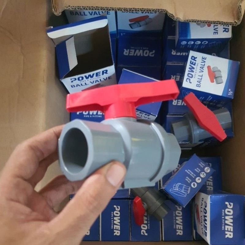 STOP KERAN STOP KRAN  1" INCH PVC POWER