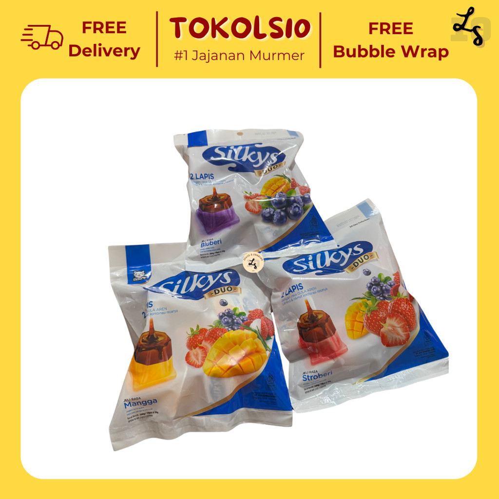 

Silkys Duo 2 Lapis Gula Aren dan Jeli Aneka Rasa 1 Pack isi 10 pcs @26gr