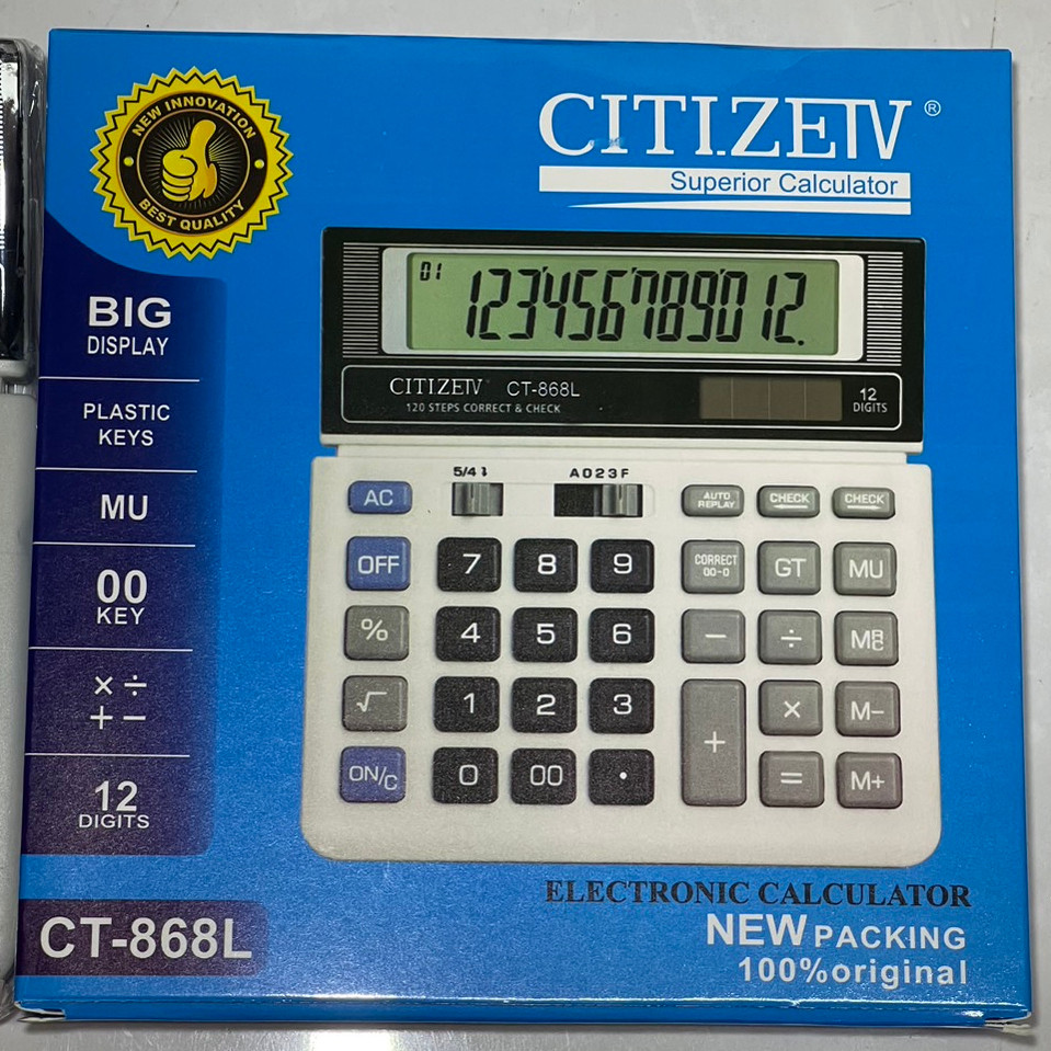 

YUH Kalkulator CT 868L 12 Dit - Calculator Check Dual 2 Power