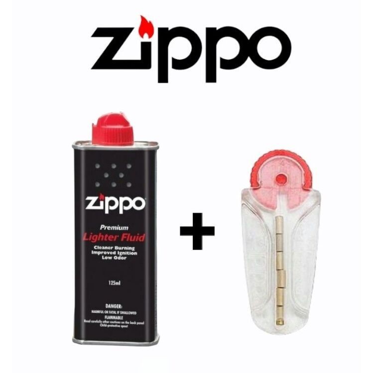 Faren.Shop COD bayar di tempat PAKET HEMAT BATU ZIPPO + MINYAK ZIPPO ORIGINAL 125ML MINYAK UNTUK KOR