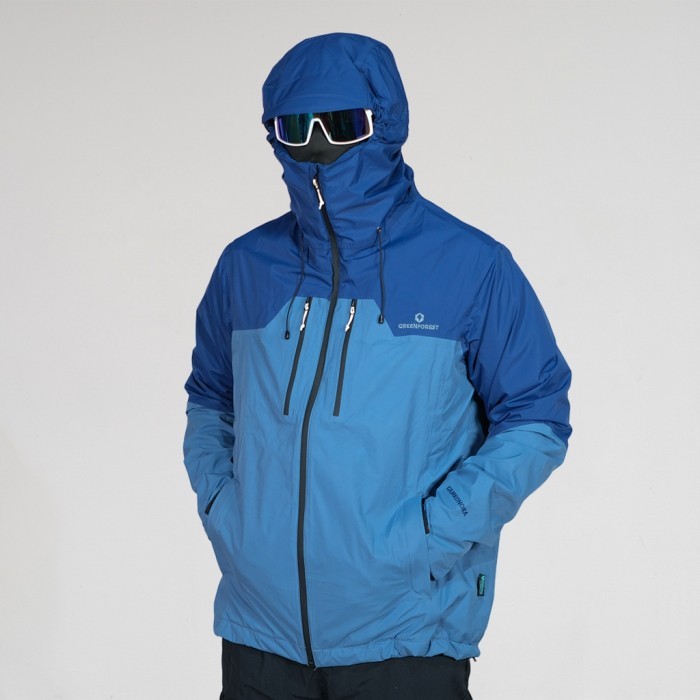 Jaket Gunung GREENFOREST Gamkonora Jaket Gorpcore Waterproof Windproof Inner Polar ORIGINAL - SkyBlu