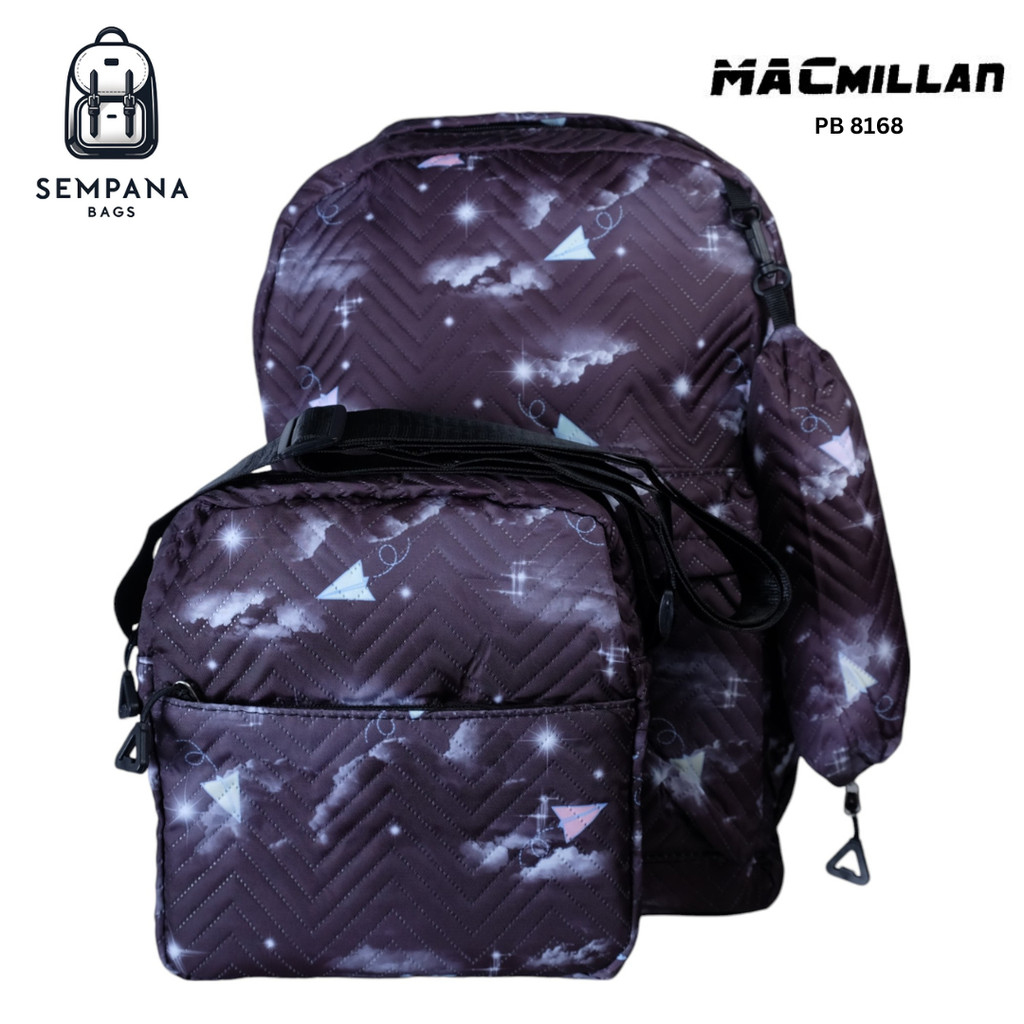 MACMILLAN PB8168 - FREE BONUS Tas Selempang - Tas Ransel / Tas Sekolah / Tas Kuliah / Tas Casual