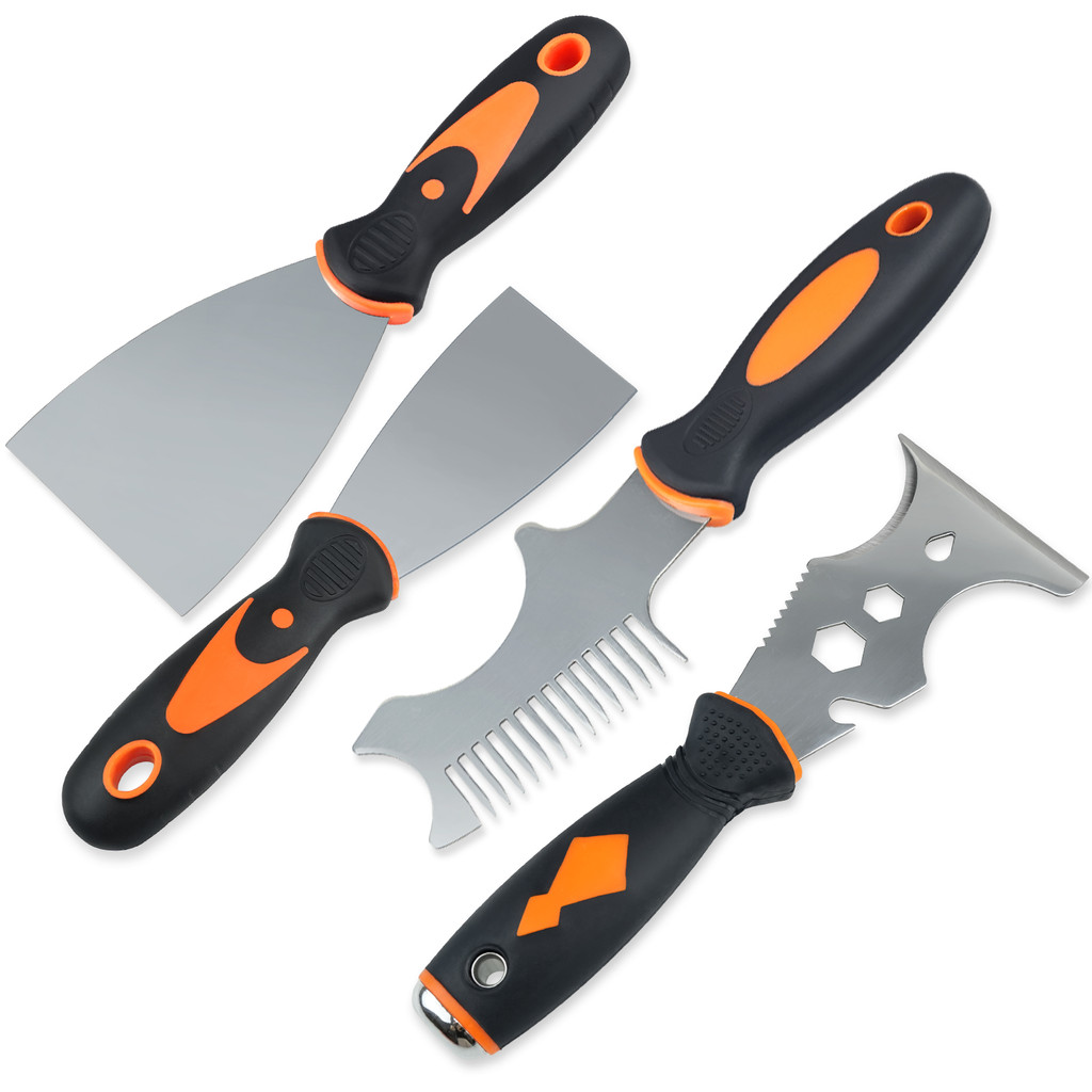 

Paint Scrapers for Wood, Painters Tool, Painters Knife, Paint Scraper for Painting, Putty Knife, Metal Scraper, Spackle Tool,