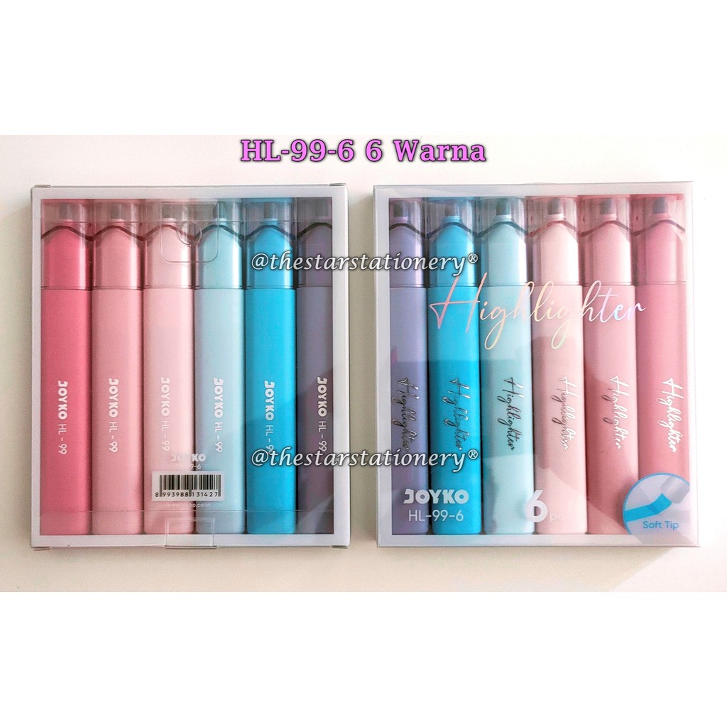 

(1 Set/6 Warna) GROSIR Highlighter Joyko HL-99-6 6 Warna / Penanda Berwarna Joyko HL-99-6 (1 Set/6)