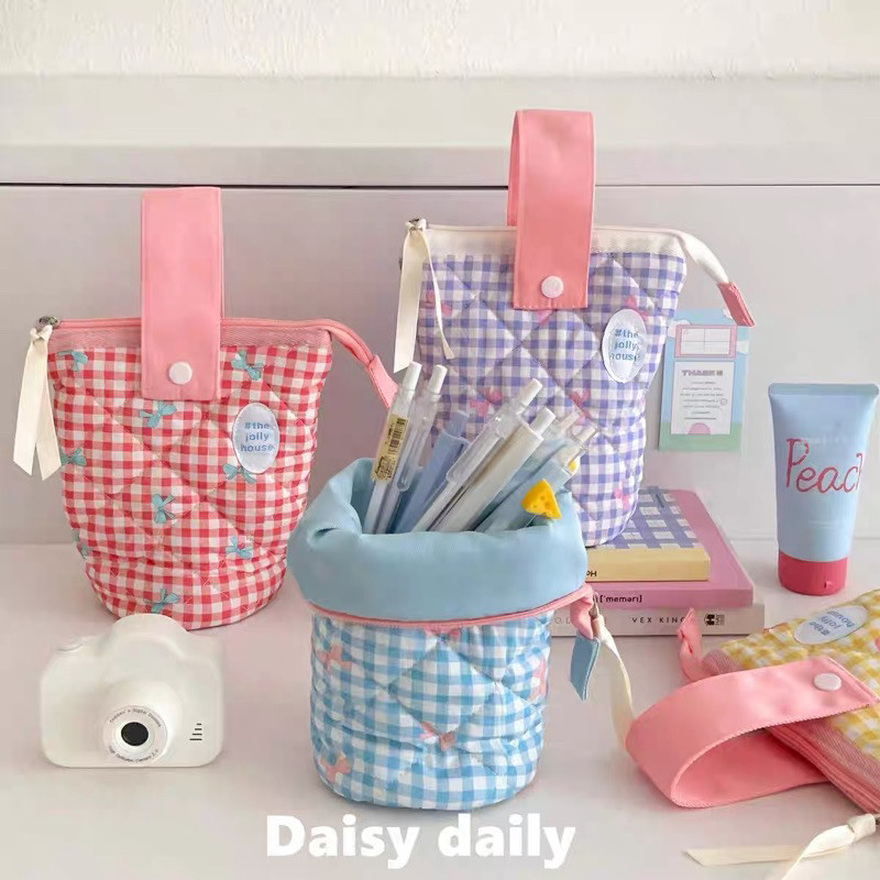

KAWAII PENCIL CASE LARGE CAPACITY / TEMPAT PENSIL SLETING KOREA AESTHETIC LUCU IMPORT / PAMELA PENCIL BAG FOR GIRLS OFFICE STUDENT / STATIONERY ORGANIZER / PREMIUM PENCIL CASE PLAID ZIPPER / KOTAK PENSIL MOTIF KOTAK