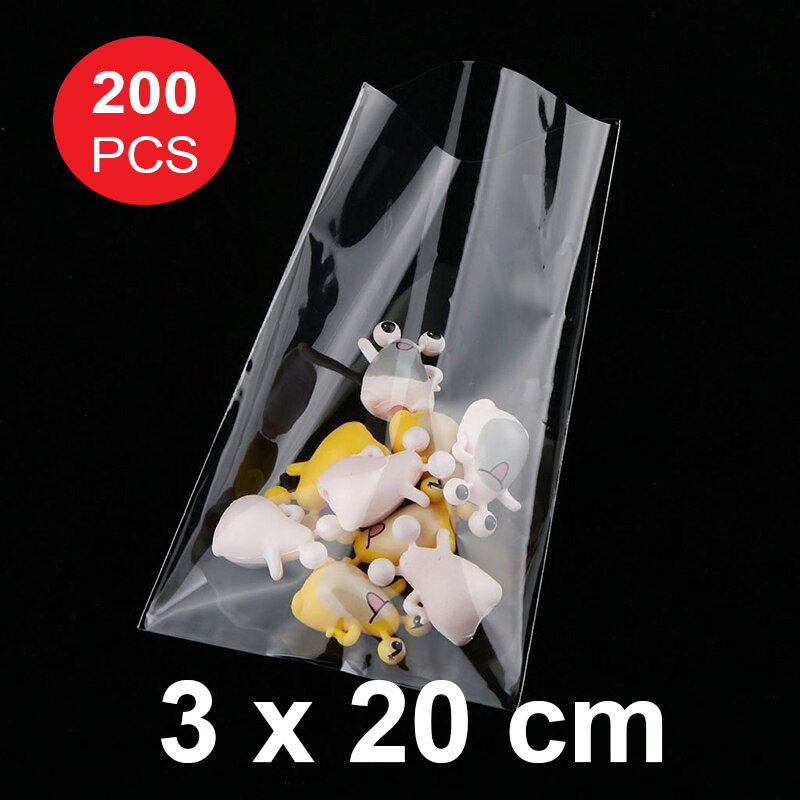Plastik Souvenir Hadiah OPP Kaca 3 X 20 Cm Isi 200 Lembar Bening Kaca