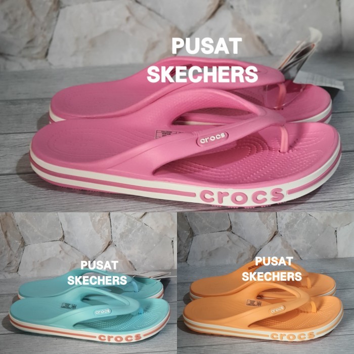 PROMO- CROCS Sandal / CROCS Pria / SANDAL CROCS BAYABAND FLIP - Putih, 36