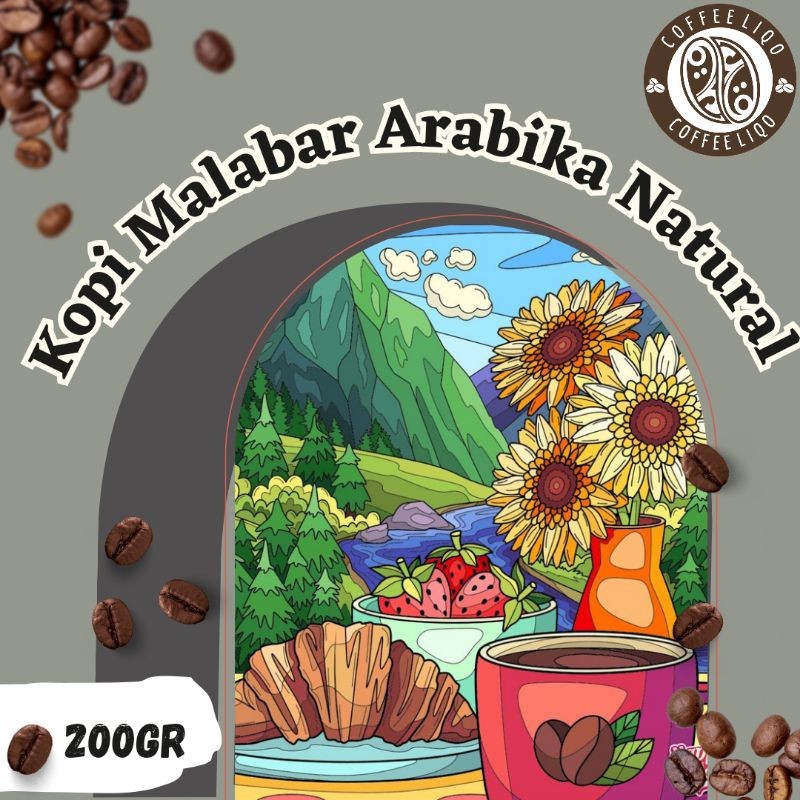 

Kopi Murni Arabika Natural Malabar Bandung 200 gram / KOPI LIQO Kopi Murni Arabika Natural Malabar Bandung 200gr (Biji/Bubuk)