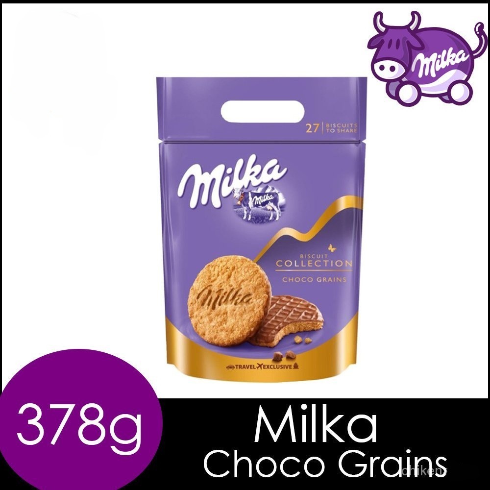 

Cokelat MILKA Biscuits Choco Grains Pouch 378gram asal Eropa