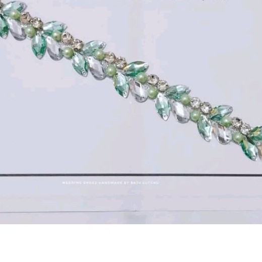 PB - payet rangkai salur pinggang murah hijau mint sage green wardah