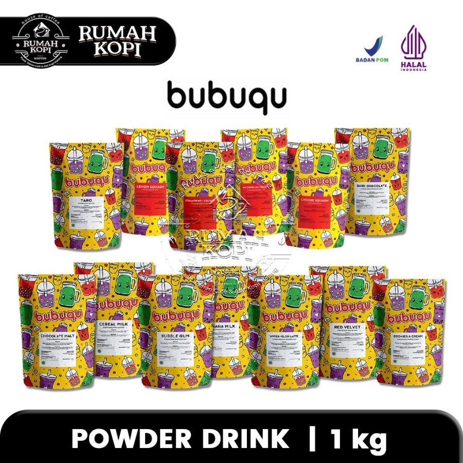 

Minuman Bubuk BUBUQU 1 Kg Powder Drink Aneka Rasa Bubuk