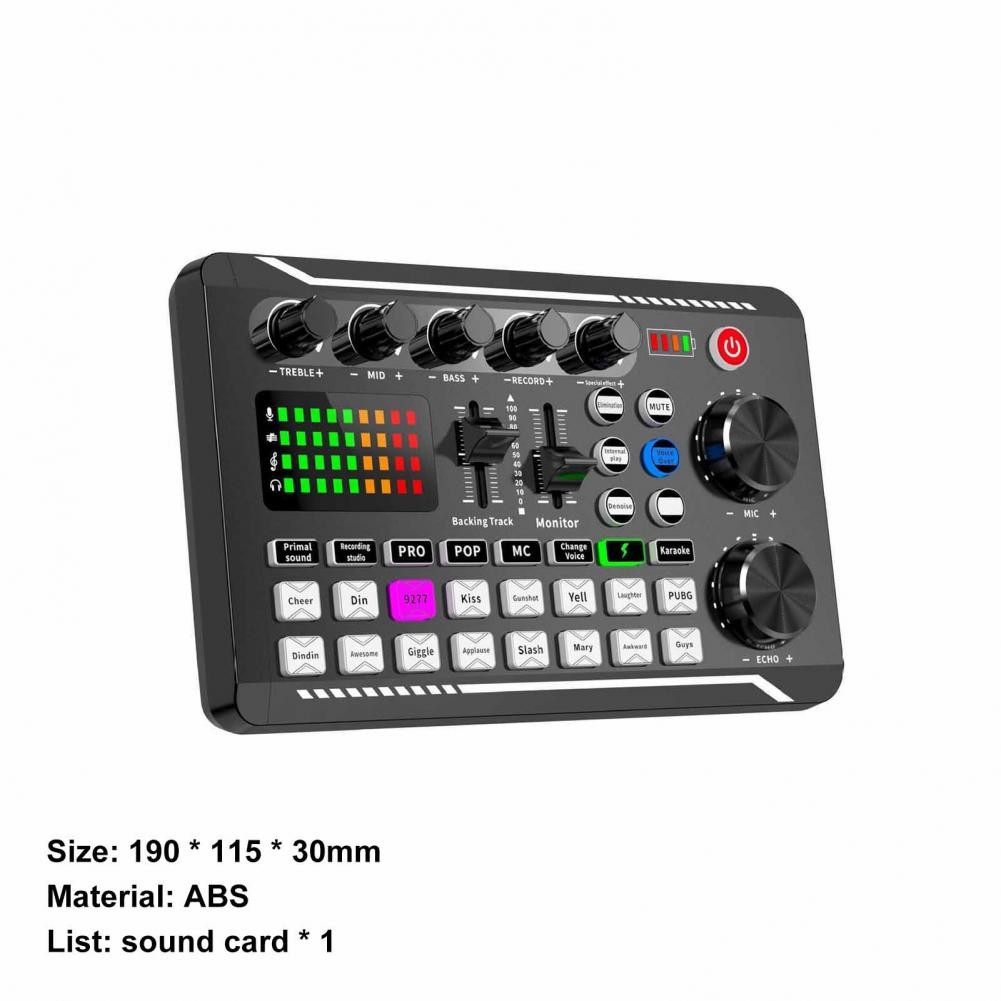 Portable Reliable Microphone Sound Card Adapter USB Sound Card Adapter Multifunctional for Karaoke