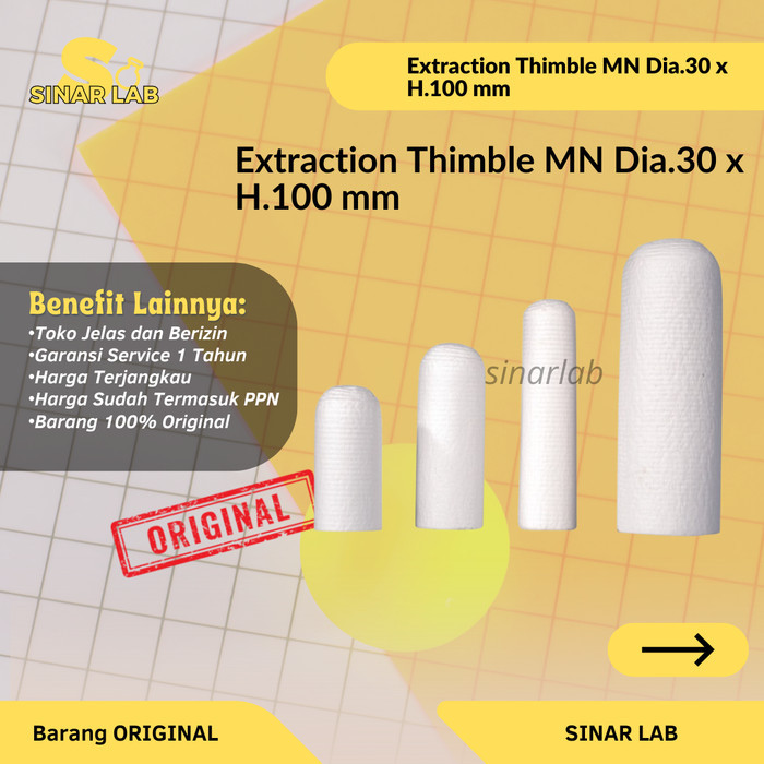 Extraction Thimble MN Dia.30 x H.100 mm