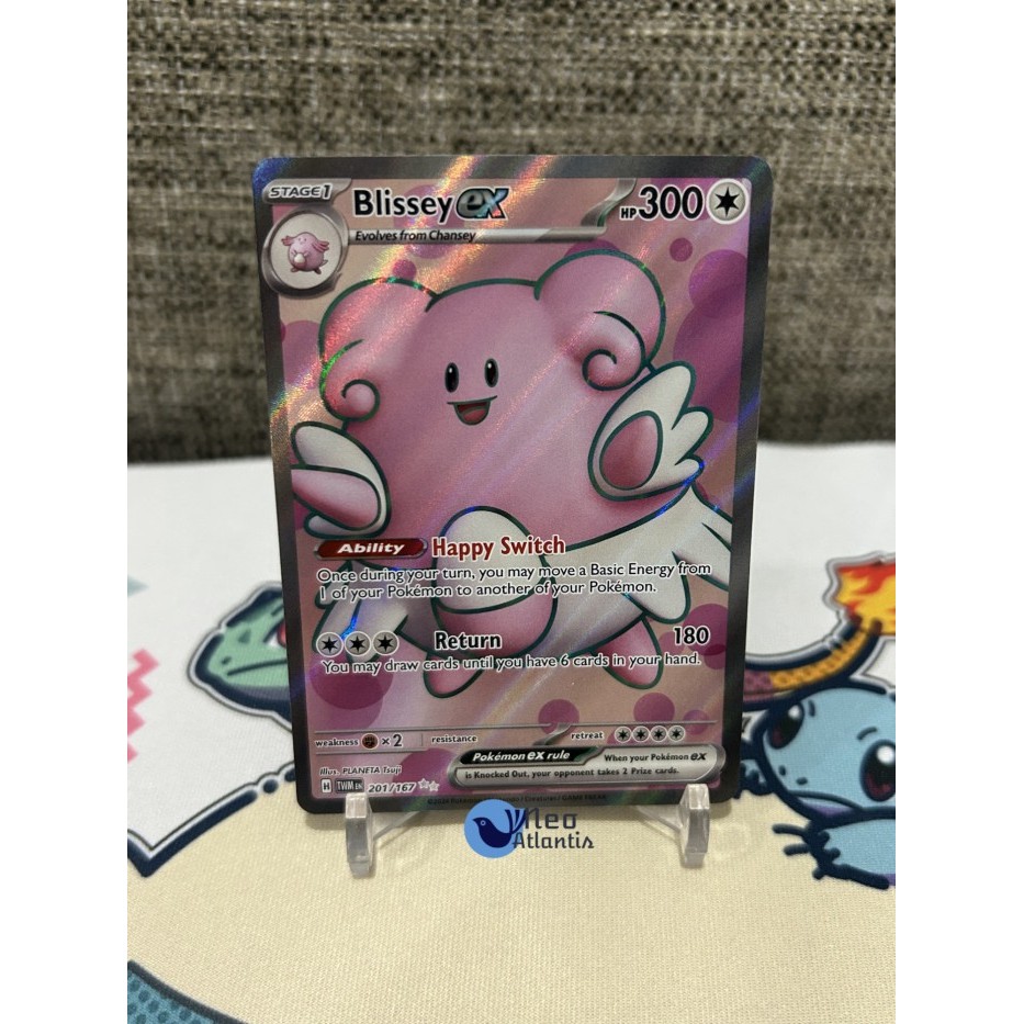 Pokemon TCG English Blissey ex - 201/167 - Full Art Secret Rare Scarlet and Violet: Twilight Masquer