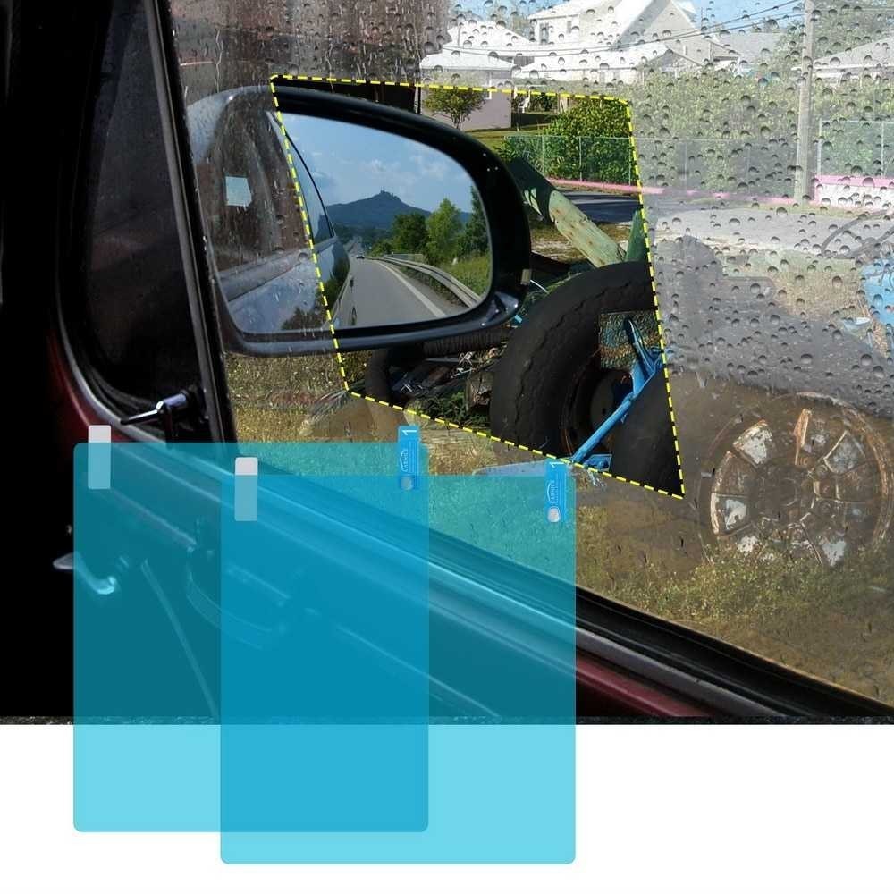 2 PCS Stiker Kaca Jendela Spion Mobil Anti Air / Sticker  Anti Fog Mobil Embun Hujan Anti Gores Mika