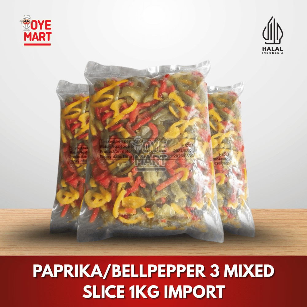 

IMPORT PAPRIKA/BELLPEPPER 3 MIXED SLICE 1KG / SAYURAN BEKU